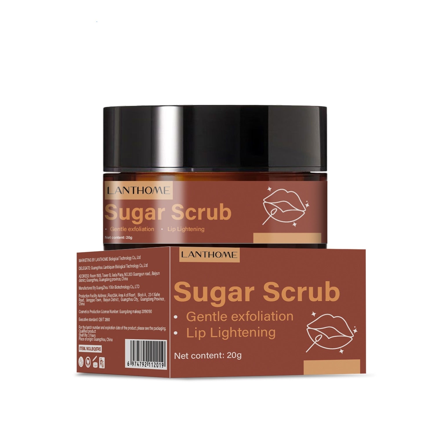 Brown Sugar Lip Scrub Cream - FlawlessFinds